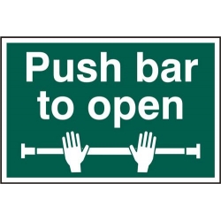 Push Bar To Open Sign