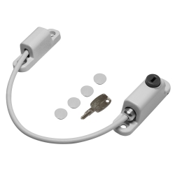 Lockable 150mm Cable Window Restrictor Lock White