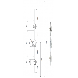 Mila Master 2 Hook, 2 Pin and 4 Roller Door Lock