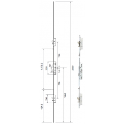 Mila Master 2 Hook, 2 Roller Door Lock