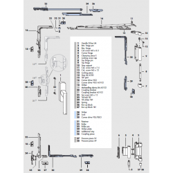 Siegenia Aluminium Window Tilt and Turn Gearing System