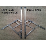 16 inch side hung restrictor hinges open left hand