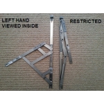16 inch side hung restrictor hinges restricted left hand