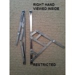 16 inch side hung restrictor hinges restricted right hand