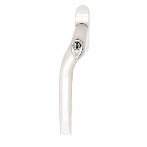 WINLOCK Cranked UPVC Left Window Handle – Offset Espag Lock, White, Double Glazing